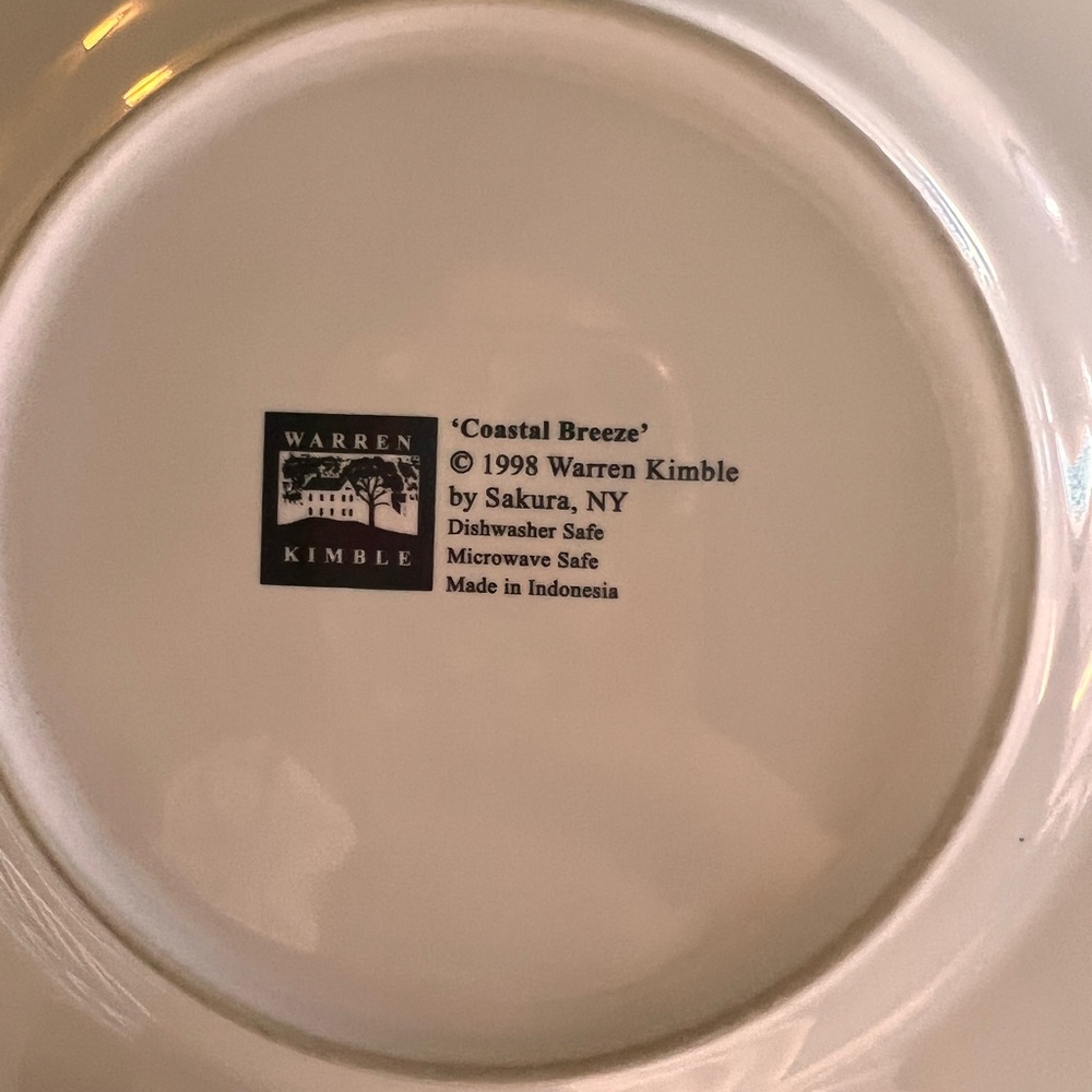 Sakura Coastal Breeze Salad Plates - set of 4 - Picture 3 of 4